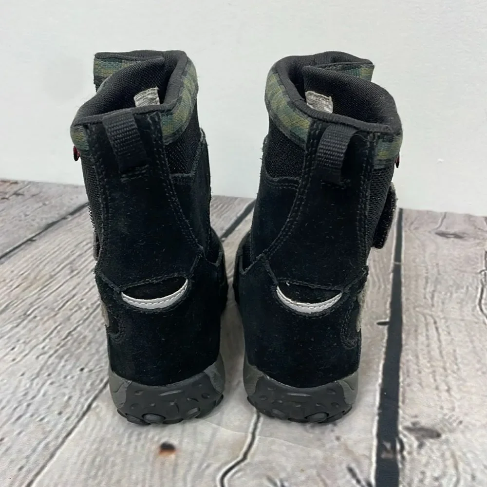 Merrrell High Black Suede Boots Polartec Waterproof Snow Hook Loop Toddler sz 7